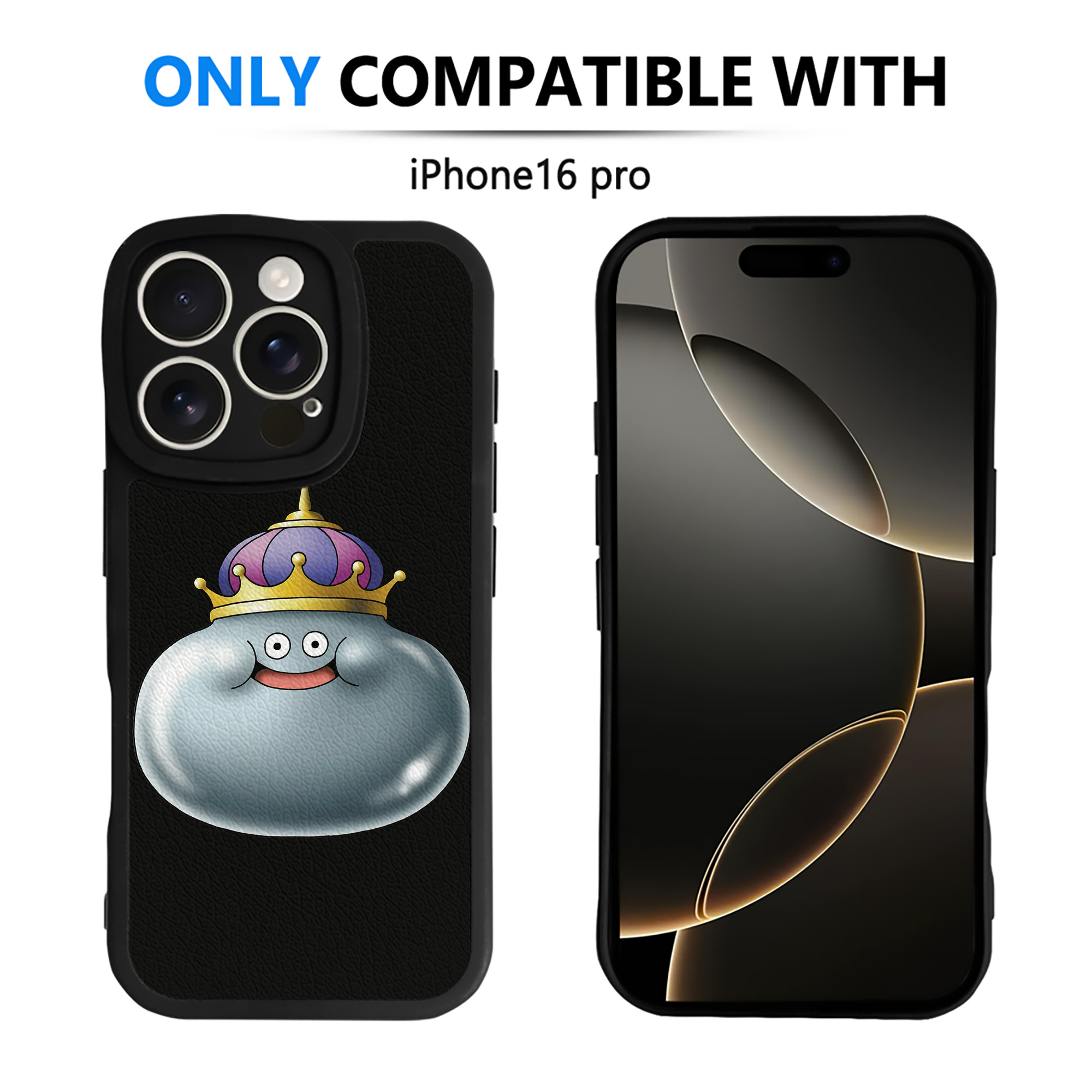 （画像用） ドラゴンクエスト Doragon Kuesuto Dragon Quest 【iPhone 16シリーズ対応】シリコンスマホケース（レザー調） 材質：シリコン